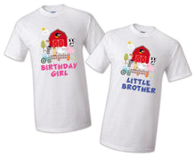Load image into Gallery viewer, Farm Birthday T Shirt Family matching celebration reunion party tee mom dad kid