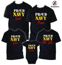 Load image into Gallery viewer, Proud Navy T-shirts Mom Shirt, Military Troops Shirt, Military Family T-shirt