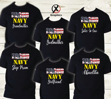 Load image into Gallery viewer, Proud Navy T-shirts, Shirt, Military Troops Shirt, Military Family T-shirt 2