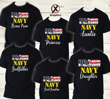 Load image into Gallery viewer, Proud Navy T-shirts, Shirt, Military Troops Shirt, Military Family T-shirt 2