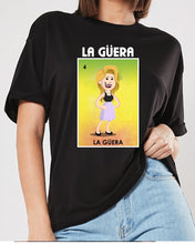Load image into Gallery viewer, La Guera T-shirts Loteria Mexican Bingo Short Sleeve Shirt Blonde white