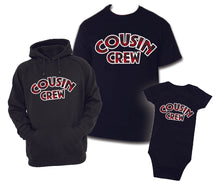 Load image into Gallery viewer, Cousin Crew TSHIRT / HOODIE celebration toddler youth, Adult, funny gift, family reunion
