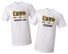 Load image into Gallery viewer, Construction Crew Birthday Matching T-shirts Party Family Kid shirt Digger Dump