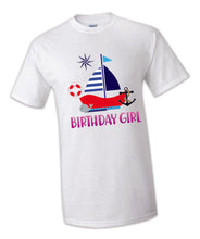 Load image into Gallery viewer, Nautical T shirt Captain Sailing tee Boat Anchor Family Birthday Matching Party Celebration Kid Reunion Mommy, dadddy, sister, brother