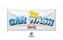 Load image into Gallery viewer, Car Wash Vinyl Banner advertising Sign Full color any size Indoor Outdoor Advertising Vinyl Sign With Metal Grommets Auto Detailing