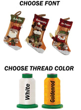 Load image into Gallery viewer, Personalized Christmas stocking embroidered, christmas gift Bota Navidad Small 1