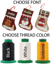 Load image into Gallery viewer, Personalized Christmas stocking embroidered, christmas gift Bota Navidad Small 3
