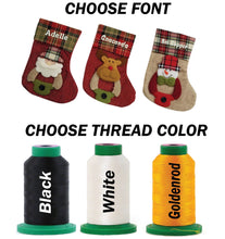 Load image into Gallery viewer, Personalized Christmas stocking embroidered, christmas gift Bota Navidad Small 2