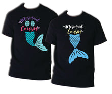 Load image into Gallery viewer, Birthday Mermaid Family Shirts- Merdad Mermom Mermaid Sister, Mermaid Brother
