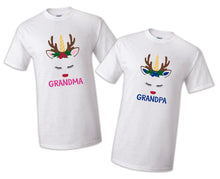 Load image into Gallery viewer, Unicorn T-shirt Christmas Reindeer Birthday Celebration Matching Party Family