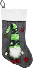 Load image into Gallery viewer, Personalized Christmas stocking embroidered, Knitted Rudolph, christmas gift