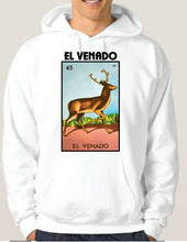 Load image into Gallery viewer, El Venado HOODIE Loteria Mexican Bingo Long Sleeve, Gift, Celebration The deer Hood
