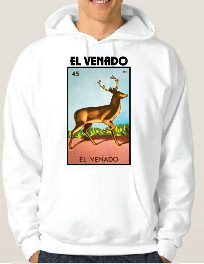 El Venado HOODIE Loteria Mexican Bingo Long Sleeve, Gift, Celebration The deer Hood