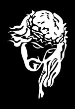 Load image into Gallery viewer, Jesus Face Decal Faith Decal, Jesus, Christian Sticker, Faith, Vertical Cross, Cross, Faith Jesus Cross Christ decal sticker