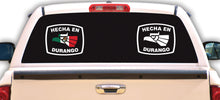 Load image into Gallery viewer, Hecha en Durango letters Decal Car Window Laptop Flag Vinyl Sticker Mexico DGO Mexican Sticker, Trucking, Trokiando Trucks decal MX Mex