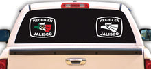 Load image into Gallery viewer, Hecho en Jalisco letters Decal Car Window Laptop Flag Vinyl Sticker Mexico JAL Mexican Sticker, Trucking, Trokiando Trucks decal MX Mex