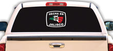 Load image into Gallery viewer, Hecha en Jalisco letters Decal Car Window Laptop Flag Vinyl Sticker Mexico JAL Mexican Sticker, Trucking, Trokiando Trucks decal MX Mex