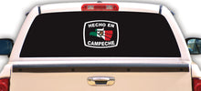 Load image into Gallery viewer, Hecho en Campeche letters Decal Car Window Laptop Flag Vinyl Sticker Mexico CAM Mexican Sticker, Trucking, Trokiando Trucks decal MX Mex