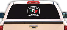 Load image into Gallery viewer, Hecho en Chiapas letters Decal Car Window Laptop Flag Vinyl Sticker Mexico CHIS Mexican Sticker, Trucking, Trokiando Trucks MX