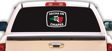 Load image into Gallery viewer, Hecha en Chiapas letters Decal Car Window Laptop Flag Vinyl Sticker Mexico CHIS Mexican Sticker, Trucking, Trokiando Trucks MX