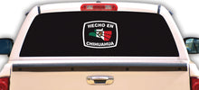 Load image into Gallery viewer, Hecho en Chihuahua letters Decal Car Window Laptop Flag Vinyl Sticker Mexico CHIH Mexican Sticker, Trucking, Trokiando Trucks decal MX Mex