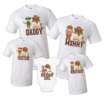 Load image into Gallery viewer, Wild West cowbow and Cowgirl Birthday Party T-shirts Shirt Celebration Western