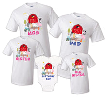 Load image into Gallery viewer, Farm Birthday T Shirt Family matching celebration reunion party tee mom dad kid