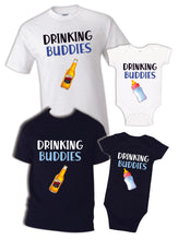 Load image into Gallery viewer, Drinking Buddies TSHIRT / HOODIE father daughter matching shirts father and son gift daddy baby