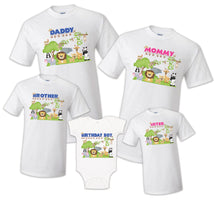 Load image into Gallery viewer, Safari Jungle Family T Shirt Birthday Boy Girl Zoo Party Tee Matching shirts