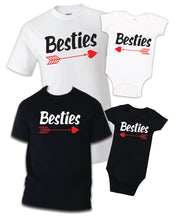 Load image into Gallery viewer, Besties TSHIRT / HOODIE Mother Daughter Outfits new baby Couple Matching Love Outfit
