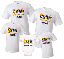Load image into Gallery viewer, Construction Crew Birthday Matching T-shirts Party Family Kid shirt Digger Dump