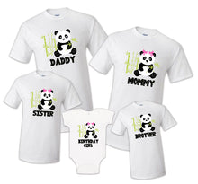 Load image into Gallery viewer, Family Matching Panda Birthday Party T-shirts Shirt Celebration Reunion Kids Boy