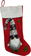 Load image into Gallery viewer, Personalized Christmas stocking embroidered, Knitted Rudolph, christmas gift