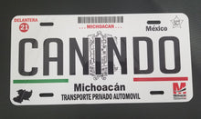Load image into Gallery viewer, Michoacan Car Plate aluminum License Plate Mex MICH Mexico State CUSTOMIZED Trokas Trokiando Estados de Mexico, Mexican State Car Plate