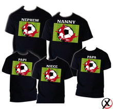 Load image into Gallery viewer, Soccer T shirt Family Birthday Matching Party Celebration Kid Mommy Futbol Sport
