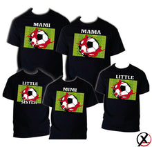 Load image into Gallery viewer, Soccer T shirt Family Birthday Matching Party Celebration Kid Mommy Futbol Sport