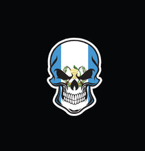 Load image into Gallery viewer, Guatemala Skull Decal Car Window Laptop Vinyl Sticker Human Skeleton Dead Guatemalan decal Centroamericano Flag sticker decal