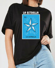 Load image into Gallery viewer, La Estrella TSHIRT / RAGLAN Loteria Mexican Bingo Short Sleeve T-Shirt / Raglan