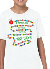 Load image into Gallery viewer, I Crawled My Way Through 100 Days TSHIRT / RAGLAN School kid Classes