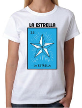 Load image into Gallery viewer, La Estrella TSHIRT / RAGLAN Loteria Mexican Bingo Short Sleeve T-Shirt / Raglan