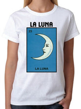 Load image into Gallery viewer, La Luna TSHIRT / RAGLAN Loteria Mexican Bingo Short Sleeve T-Shirt / Raglan