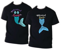 Load image into Gallery viewer, Birthday Mermaid Family Shirts- Merdad Mermom Mermaid Sister, Mermaid Brother