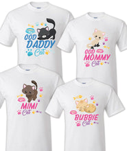 Load image into Gallery viewer, Cat birthday shirts Matching Family First birthday bee outfit/ Kitty tee Mommy