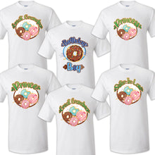 Load image into Gallery viewer, Donut Birthday T Shirt Birthday Matching T-shirts Party Family Kid Reunion
