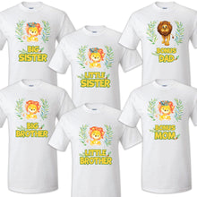 Load image into Gallery viewer, Lion Birthday T Shirt Family matching celebration reunion party tee kid Jungle
