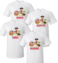 Load image into Gallery viewer, Pirate T shirt Captain Sailing tee Family Birthday Matching Party Celebration