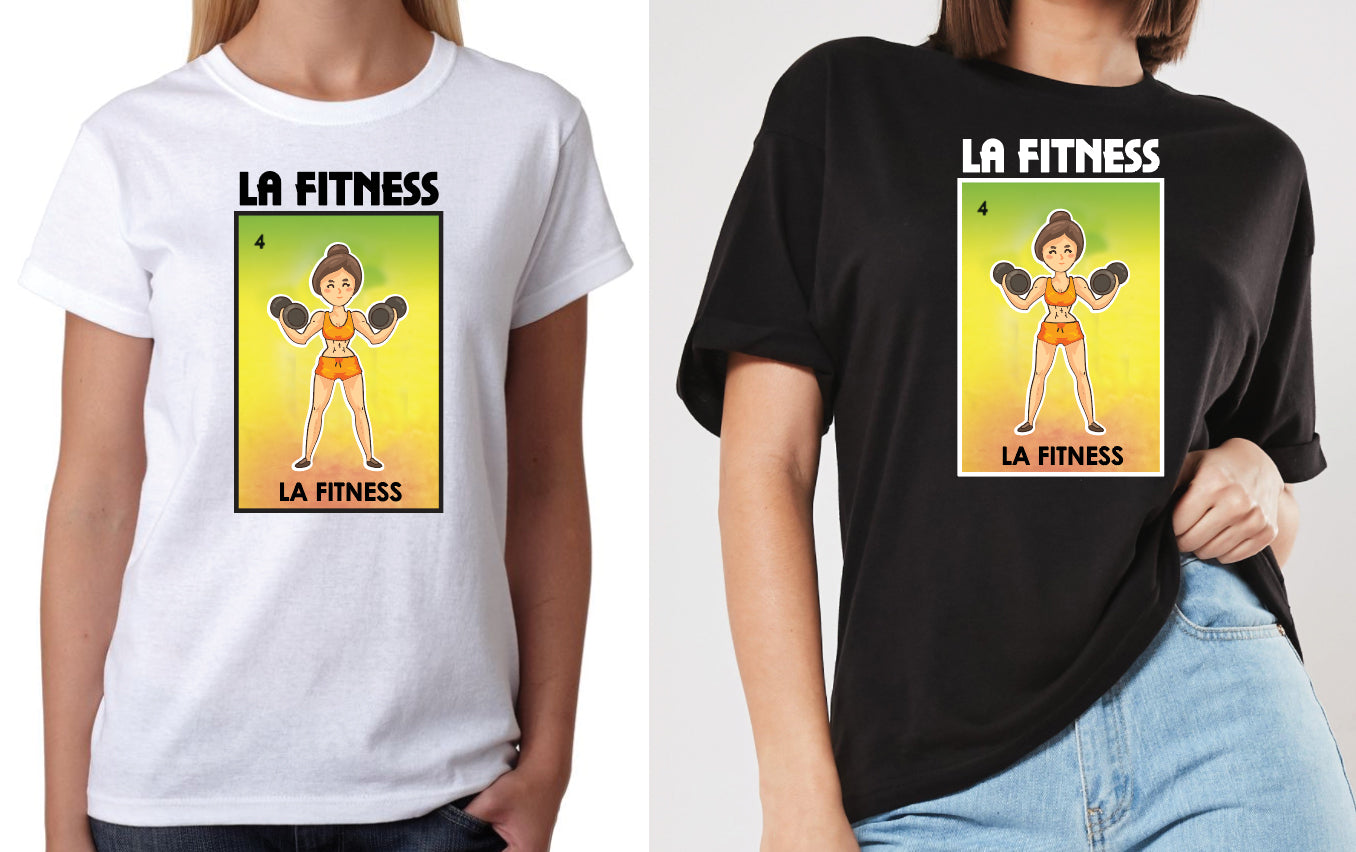 La Fitness T-Shirt Loteria Tee Shirt Mexican Bingo Funny woman Lottery – X  Graphics Print