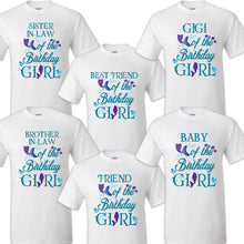 Load image into Gallery viewer, Mermaid Family Matching Birthday Party T-shirts Shirt Celebration Reunion Kids 3