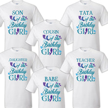 Load image into Gallery viewer, Mermaid Family Matching Birthday Party T-shirts Shirt Celebration Reunion Kids 3
