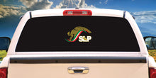 Load image into Gallery viewer, Mexican Eagle Decal escudo car window vinyl sticker Gobierno Mex. San Luis Potosi SLP Estado Mexican Flag Trokiando Trokitas trucking decal